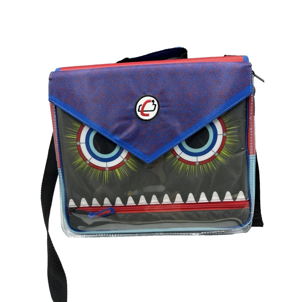 Case-it Monsters Eye Zipper Binder Laptop Case & Pouch red‎ blue 2" Inch 13"